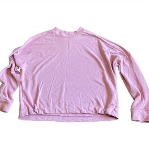Fabletics pink sweatshirt adjustable hem large